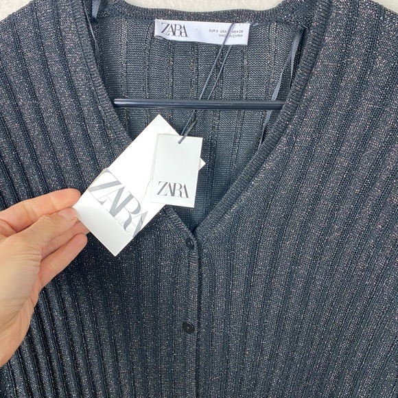 Zara Metallic Knit Dress - Picture 8 of 9